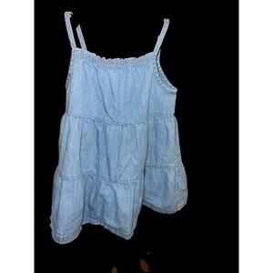 Hannah Anderson Denim Ruffle Tiered Shirt